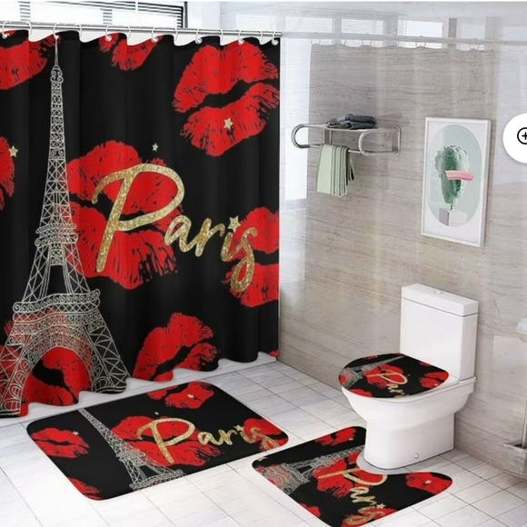 Paris Eiffel Tower 4 pc bathroom set - Picture 1 of 6